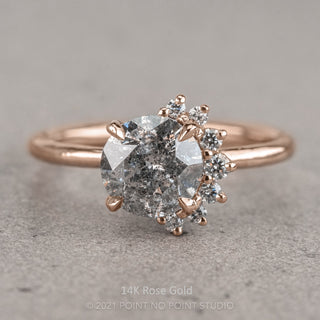 1.56 Carat Salt and Pepper Diamond Engagement Ring, Sammy Setting