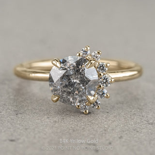 1.56 Carat Salt and Pepper Diamond Engagement Ring, Sammy Setting