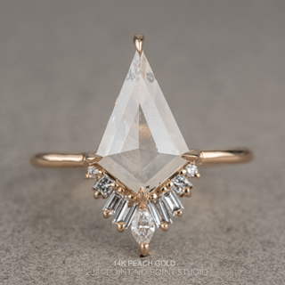 2.03 Carat Icy White Kite Diamond Engagement Ring, Wren Setting