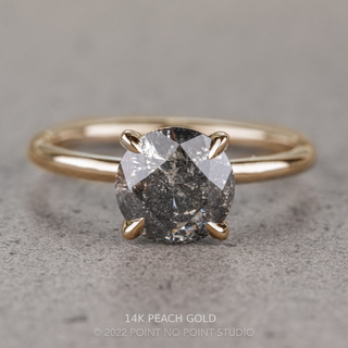 2.24 Carat Salt and Pepper Diamond Engagement Ring, Tulip Jane Setting