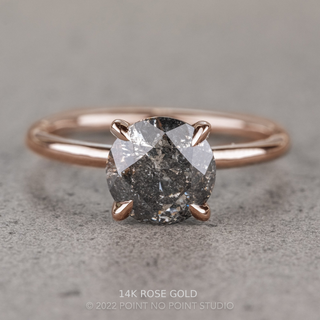 2.24 Carat Salt and Pepper Diamond Engagement Ring, Tulip Jane Setting