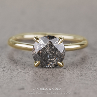 2.24 Carat Salt and Pepper Diamond Engagement Ring, Tulip Jane Setting
