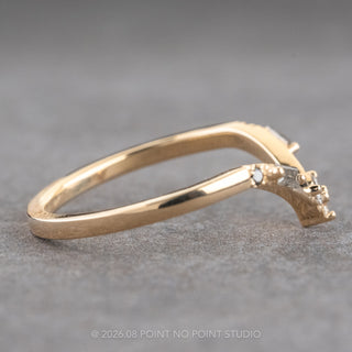 Paloma Wedding Ring, 7 Ombre Diamond, Loaf Band