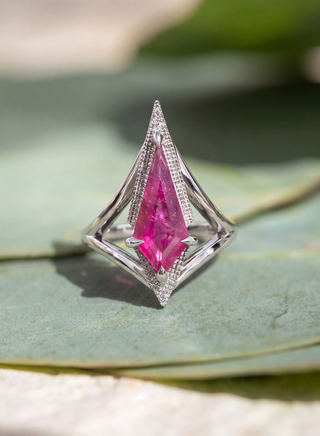Custom Kite Ruby Basket Arwen Engagement Ring