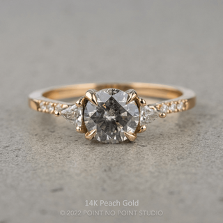 1.21 Carat Salt and Pepper Diamond Engagement Ring, Eliza Setting