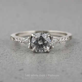 1.21 Carat Salt and Pepper Diamond Engagement Ring, Eliza Setting