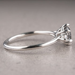 1.28 Carat Salt and Pepper Round Diamond Engagement Ring, Madison Setting, Platinum