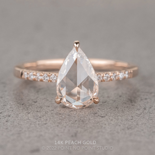 1.40 Carat Clear Pear Diamond Engagement Ring, Juliette Setting