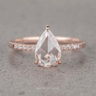 1.40 Carat Clear Pear Diamond Engagement Ring, Juliette Setting