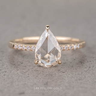 1.40 Carat Clear Pear Diamond Engagement Ring, Juliette Setting