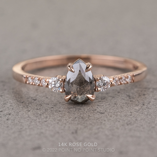 1.15 Carat Salt and Pepper Diamond Engagement Ring, Eliza Setting
