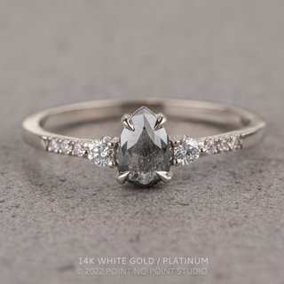 1.15 Carat Salt and Pepper Diamond Engagement Ring, Eliza Setting