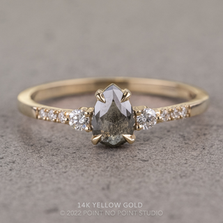 1.15 Carat Salt and Pepper Diamond Engagement Ring, Eliza Setting