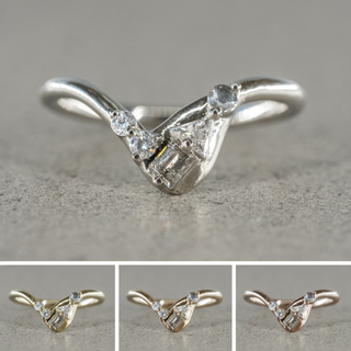 Rian Wedding Ring, 5 Salt and Pepper & White Diamond, Round Band
