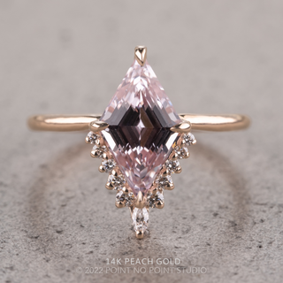 2.11 Carat Pink Lozenge Sapphire and Diamond Engagement Ring, Ava Setting