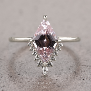 2.11 Carat Pink Lozenge Sapphire and Diamond Engagement Ring, Ava Setting
