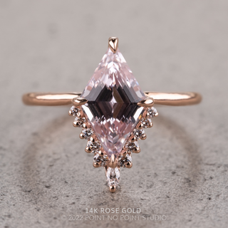 2.11 Carat Pink Lozenge Sapphire and Diamond Engagement Ring, Ava Setting
