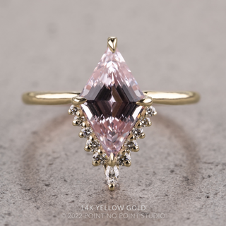 2.11 Carat Pink Lozenge Sapphire and Diamond Engagement Ring, Ava Setting