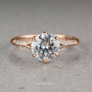 1.58 Carat Moissanite Engagement Ring, Mackenzie Setting
