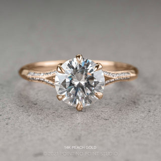 1.58 Carat Moissanite Engagement Ring, Mackenzie Setting