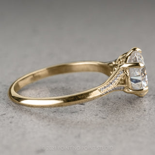 1.58 Carat Moissanite Engagement Ring, Mackenzie Setting, 14k Yellow Gold