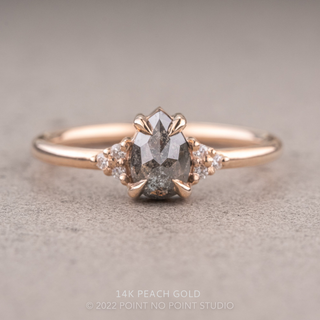 .85 Carat Black Pear Diamond Engagement Ring, Quinn Setting