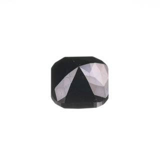1.14 Carat Opaque Black Diamond, Double Cut Cushion