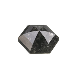 1.31 Carat Salt and Pepper Rose Cut Hexagon Diamond