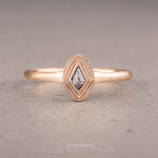 Salt and Pepper Kite Diamond Women's Signet Style Ring