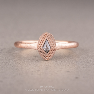 Salt and Pepper Kite Diamond Women's Signet Style Ring