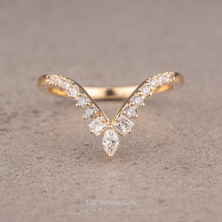 Willa Wedding Ring, 15 Salt and Pepper & White Diamond