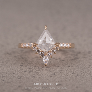 1.02 Carat Icy White Kite Diamond Engagement Ring, Avaline Setting