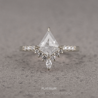 1.02 Carat Icy White Kite Diamond Engagement Ring, Avaline Setting