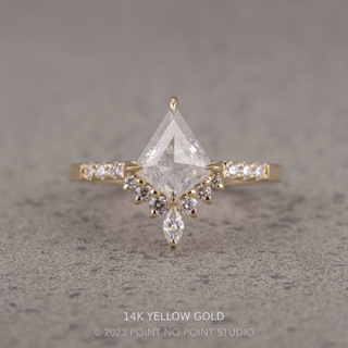 1.02 Carat Icy White Kite Diamond Engagement Ring, Avaline Setting