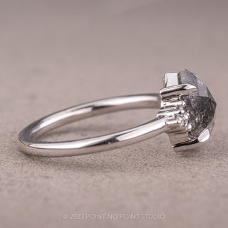 Salt and pepper diamond engagement ring