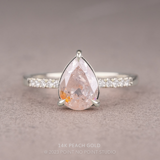 1.92 Carat Icy White Pear Diamond Engagement Ring, Juliette Setting