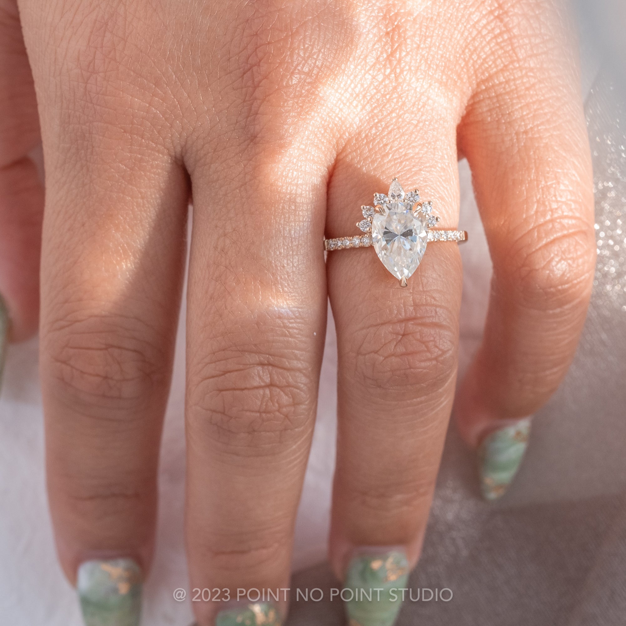 Moissanite Engagement Ring, Point No Point Studio