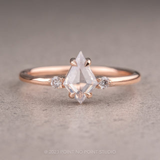 Beautiful .51 Carat Salt and Pepper Kite Diamond Engagement Ring in Zoe Setting