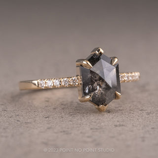 Salt and Pepper Diamond Ring