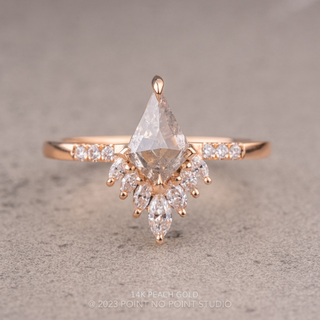 1.22 Carat Canadian Salt and Pepper Engagement Ring, Cleo Setting