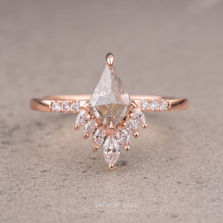1.22 Carat Canadian Salt and Pepper Engagement Ring, Cleo Setting