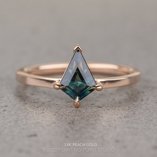 .94 Carat Teal Kite Sapphire Engagement Ring, Jane Setting