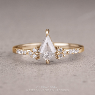 1.16 Carat Icy Salt and Pepper Kite Diamond Engagement Ring, Quincy Setting