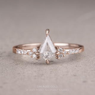 1.16 Carat Icy Salt and Pepper Kite Diamond Engagement Ring, Quincy Setting