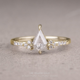 1.16 Carat Icy Salt and Pepper Kite Diamond Engagement Ring, Quincy Setting