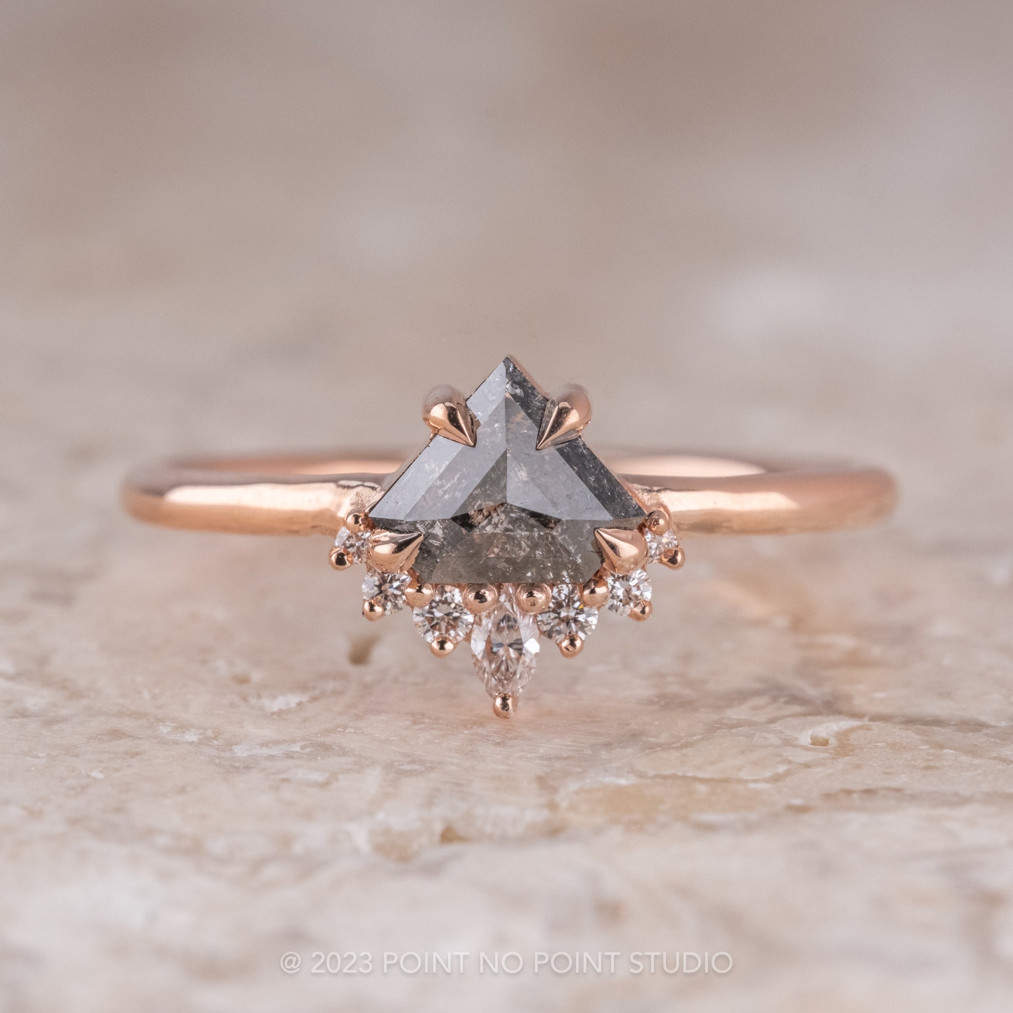 Black Diamond Engagement Ring, Point No Point Studio