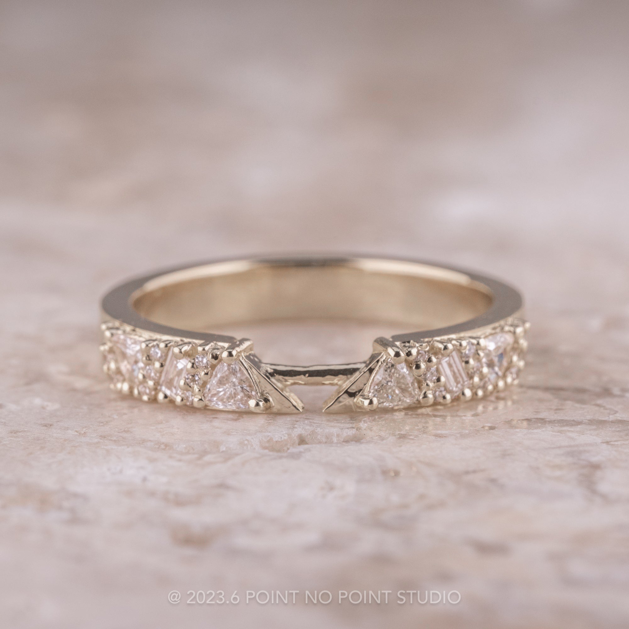 Baguette Diamond Wedding Ring – Point No Point Studio