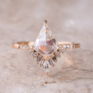 Kite Moissanite and Diamond Engagement Ring, Wren Setting