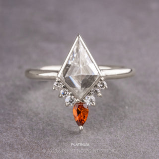 Kite Moissanite Engagement Ring, Bezel Ava Setting