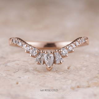 Birdie Wedding Ring, 15 Diamond